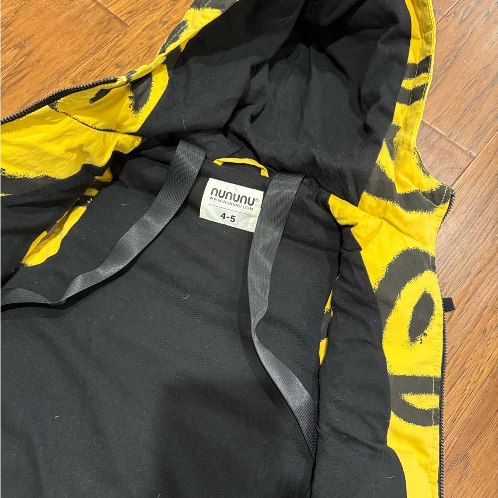 Nununu Black and Yellow Graphic Hoodie